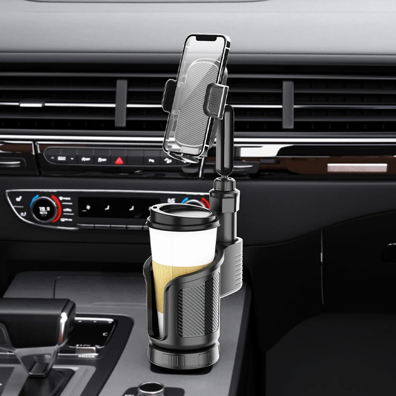 2-in-1 Universal Car Cup Phone Holder​​ Car Cup Mobile Phone Holder 360 Rotation Coffee Cup Cell Phone Holder Mount Wholesale