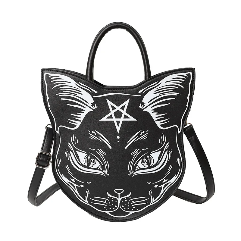 

Cat Crossbody Bag New Fashionable Handbag Personalized Handheld Bag Crossover Women's Shoulder Bag PU Leather Bag