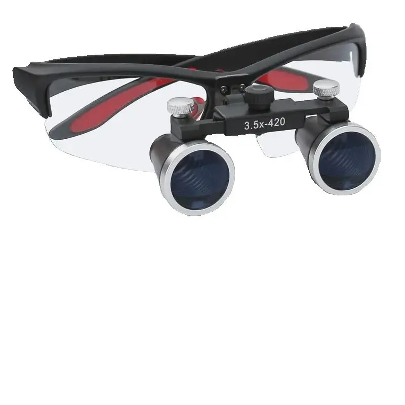 2.5X/3.5X Dental Surgical Loupes Adjustable Magnification Ultra-Lightweight Ergonomic Design 320-420mm HD Optics for Dentists
