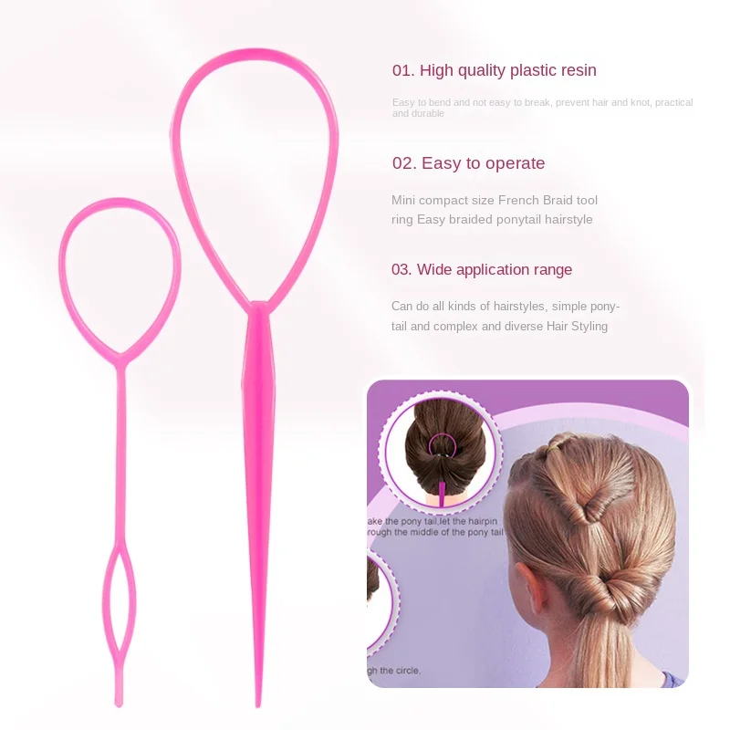 4 pz/set Strumenti Per Intrecciare Acconciatura Pull-through Ago Per Capelli Disco Per Capelli Pettine Per Capelli Strumenti Per Lo Styling Dei Capelli Treccia Accessori Per Capelli