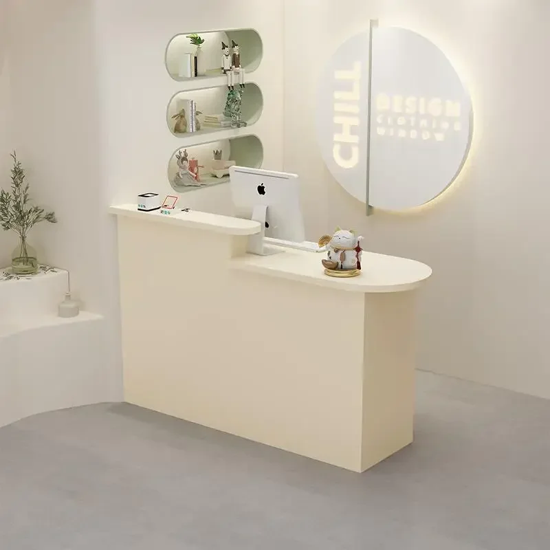 Outfit Shop - Mostradores de Recepción Modernos, Estilo Nórdico Original, Muebles para Salón de Belleza, Mostrador de Caja, Balcón de Recepción FYRD