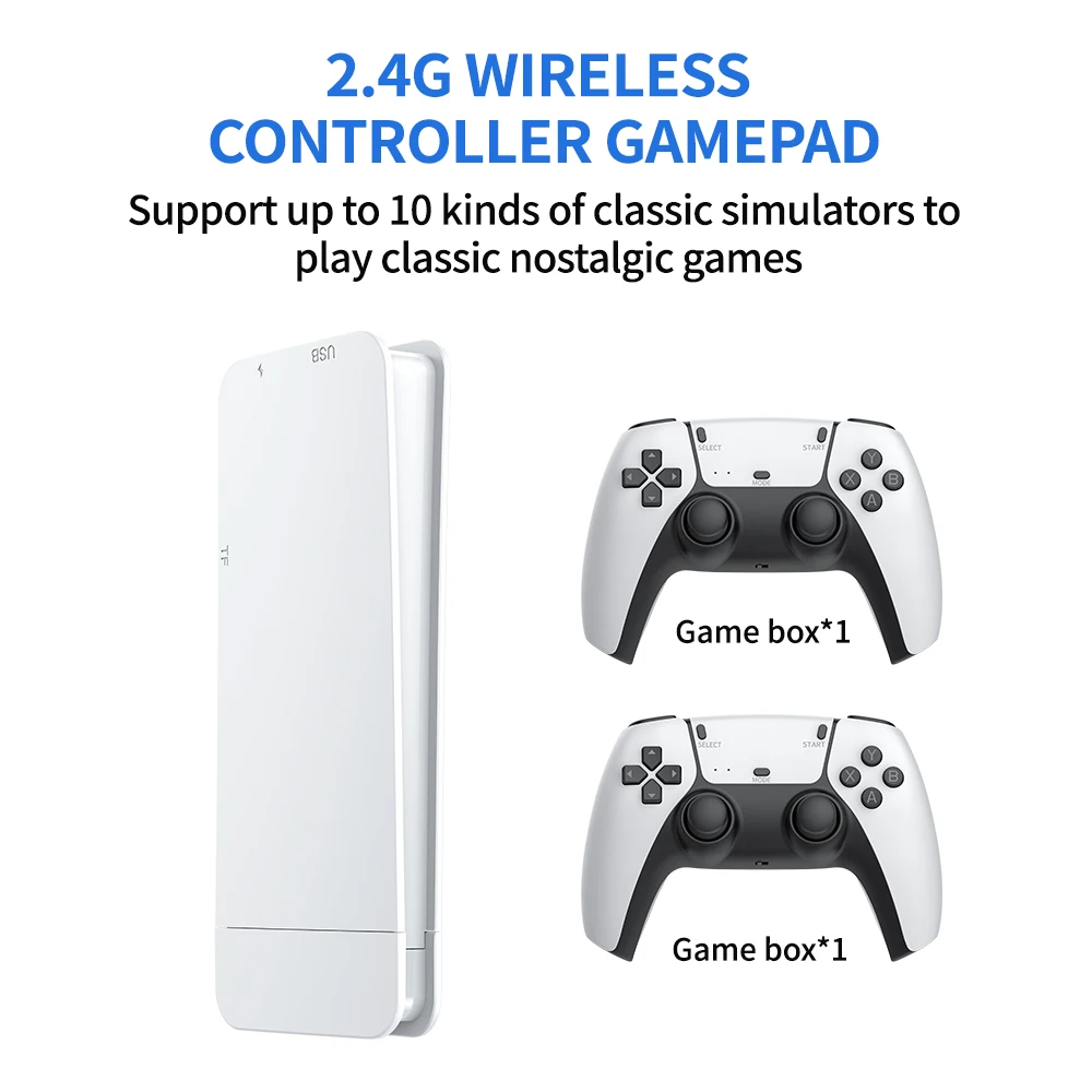 2023 New M15 Game Stick 4K Video Game Console Retro Classic Games 2.4G Double Wireless Controller for PS1/GBA/SNES Boy Gift