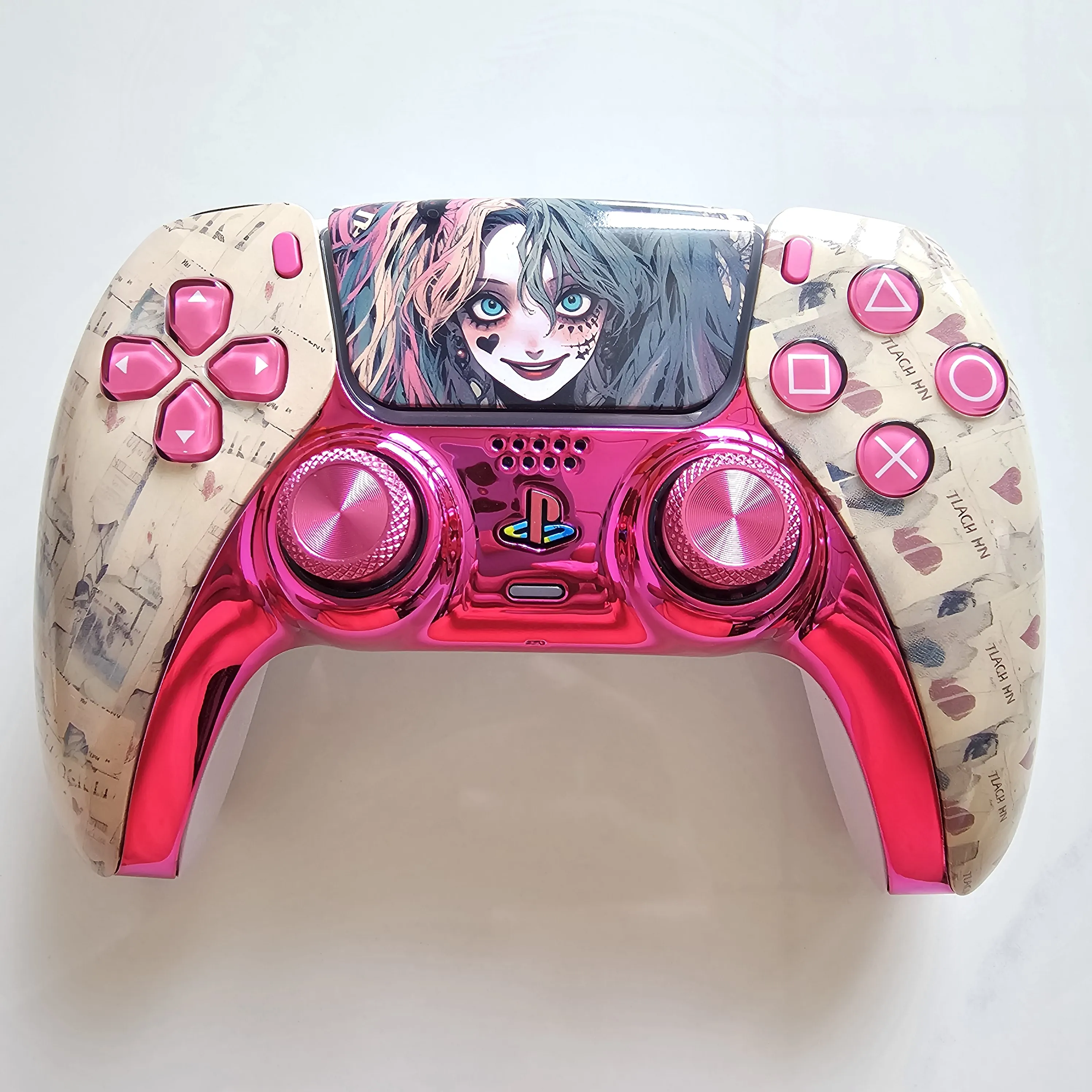 

Sony Ps5 Game Console Handle Original Custom Modified Ps5 Original Handle Ps5 Wireless Controller: Joker Girl