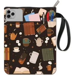 Vintage Books Book Sleeve Teaware Protector Flower Black Covers for Paperbacks Washable Fabric Cloth Making Kit