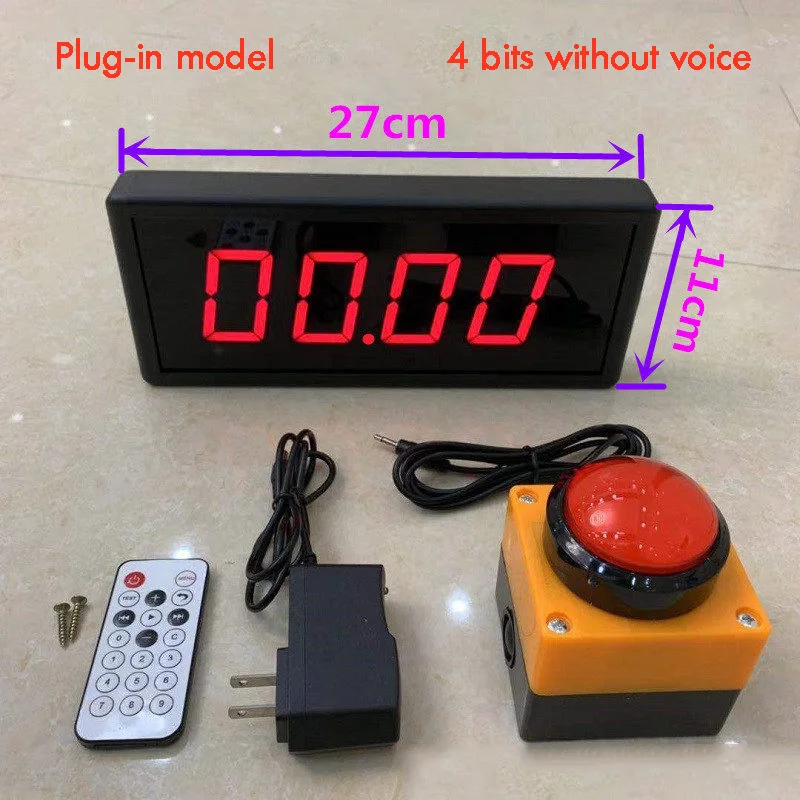 4-Digit/ 6-Digit Digital Display Countdown Stopwatch Timer 2.3 Inch with Remote Control for Competition Training Speech Timing