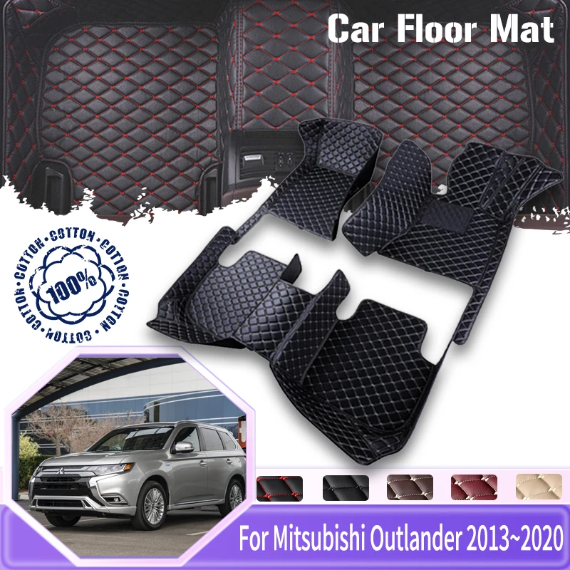 

Leather Car Floor Mats For Mitsubishi Outlander GF GG ZJ ZK ZL 2013~2020 5seat Car Carpet Floor Mat Tappeto Auto Car Accessories