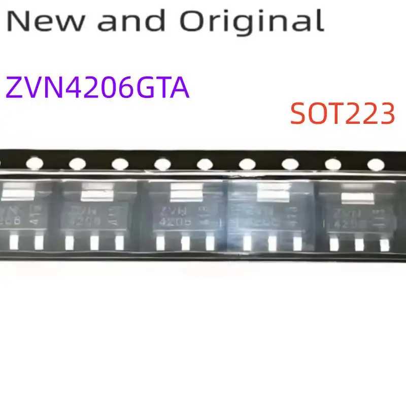 New and Original Zvn4206Gta Zvn4206G Sot-223 Marking Code:Zvn4206 60V 1A N-Channel Enhanced Vertical Dmos Fet