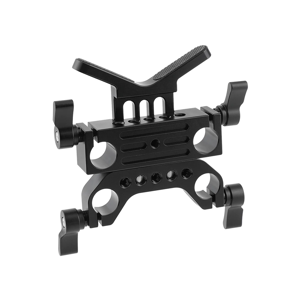 HDRiG 15mm Rod Clamp Lens Support Combination Lens Support Mount Rod Clamp Holder Bracket for 15mm Rod System Follow Focus