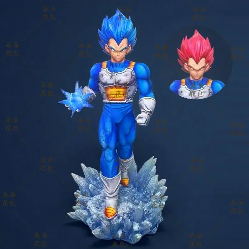 

Jj New Super Saiyan God Vegeta Double Head Sculpture Figure Desktop Computer Case Decor Collectible Gift For Anime Fans Gift