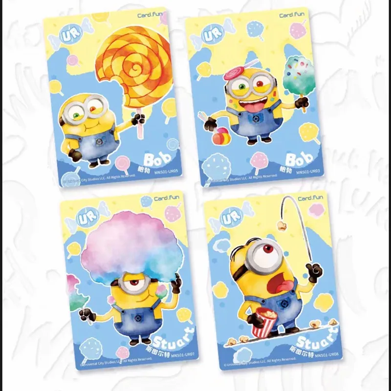 Card Fun Minions Big Eyes Series Funny Collection Card kim Tim Mark Phil Jerry Cartoon Collection Card Toy For Kid Gift