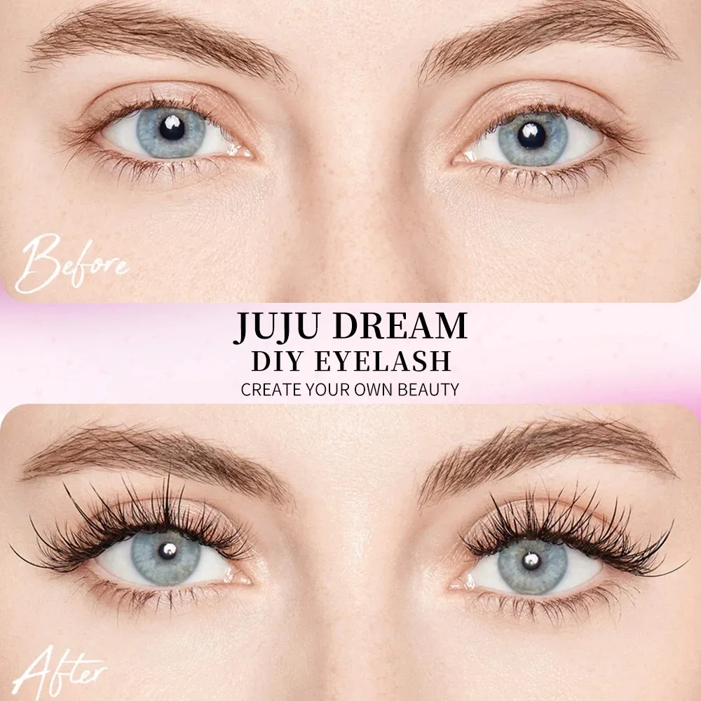 ชุดต่อขนตาปลอมแบบหนา ฟู งอน 4 ชิ้น 320 เส้น พร้อมกาว น้ำยาล้างกาว และอุปกรณ์ติดขนตา