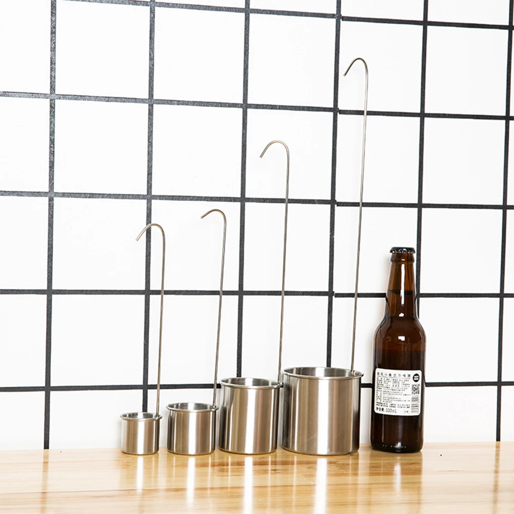 

4pcs Stainless Steel Wine Dipper Set 50Ml 100Ml 250Ml 500Ml With Measuring Scale Bar Tool For Home Kitchen Coffee Shop