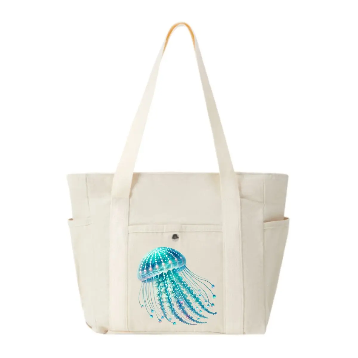 

Иллюстрация медузы Сумка на плечо большой емкости с несколькими карманами Повседневная сумка-тоут