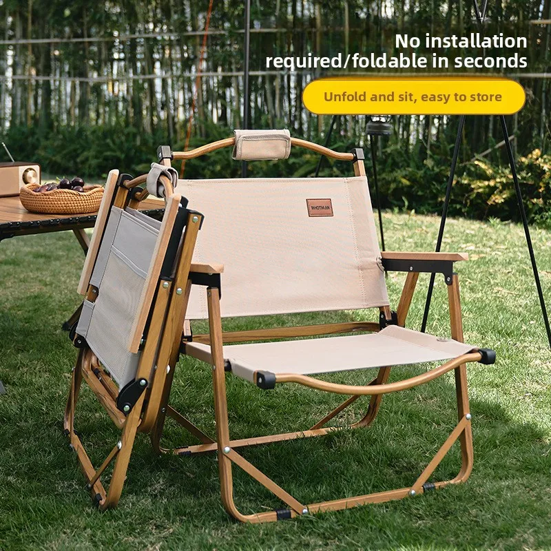 

Whotman Outdoor Portable Storage Bag Beach Camping Leisure Camping Aluminum Alloy Folding Chair