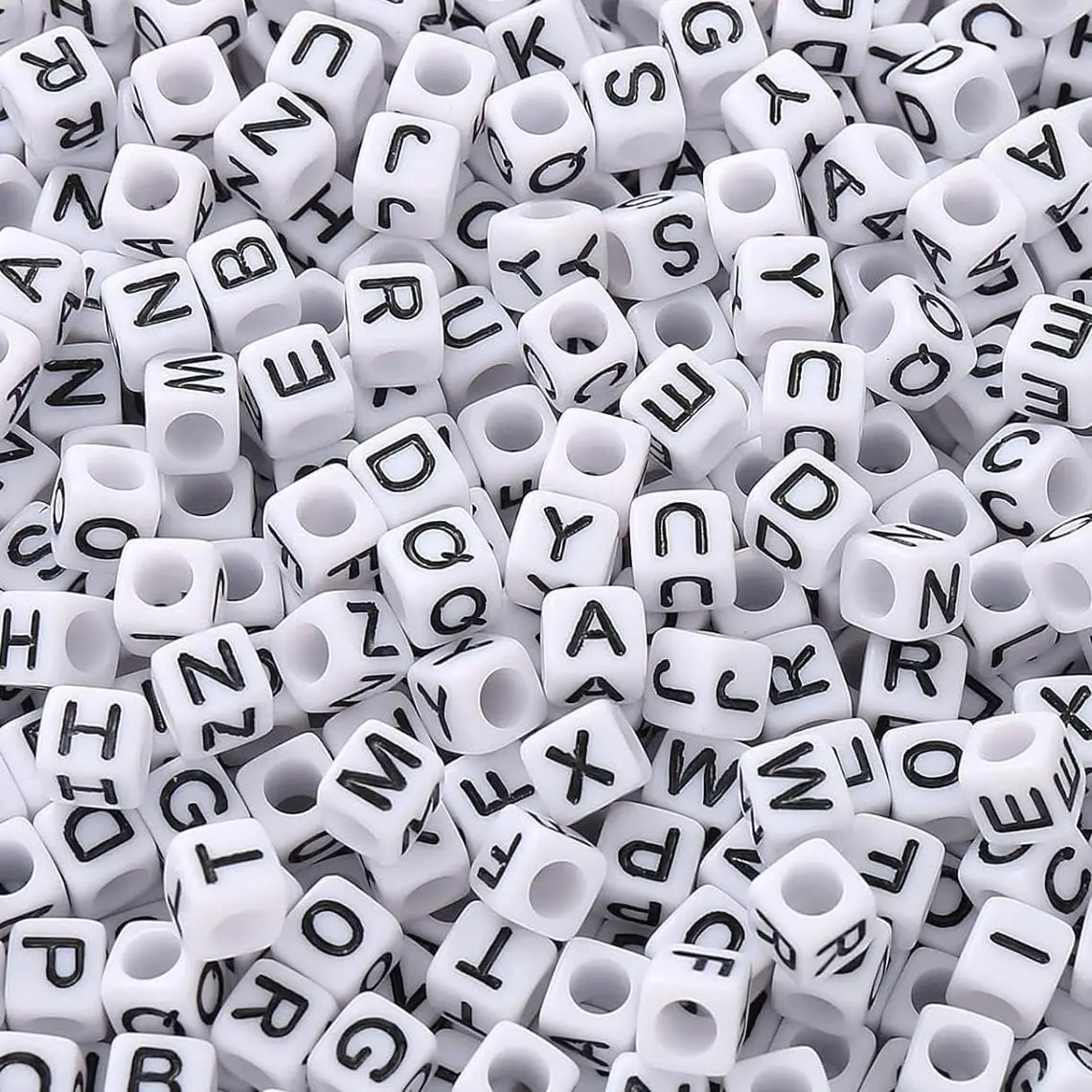 1000 pçs letras grânulo 6x6mm contas do alfabeto inglês para fazer jóias diy nome personalizado corrente acessórios crianças brinquedos