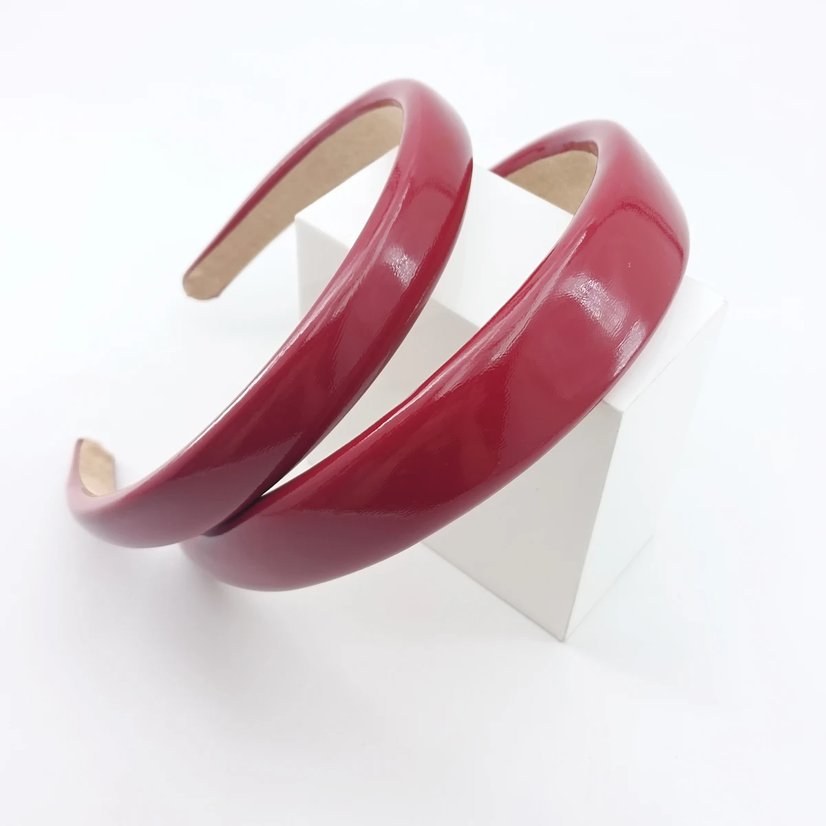 2CM /3CM Neue Weihnachten und Neujahr weinrot PU leder Vintage stirnband haar zubehör temperament