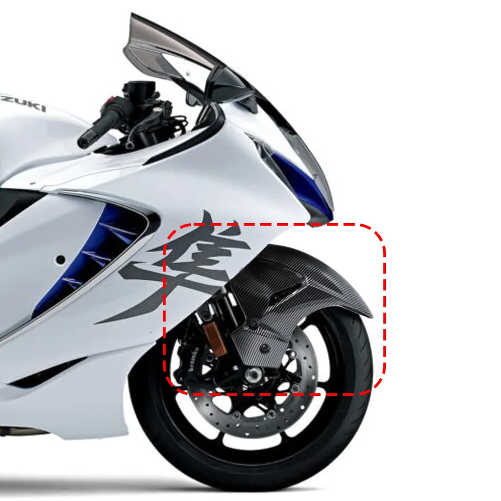 Carbon Fiber Pattern Front Mudguard Tire Cowling Cover Fairing Fender for suzuki hayabusa gsx 1300 r gsx1300r 2021 - 2024