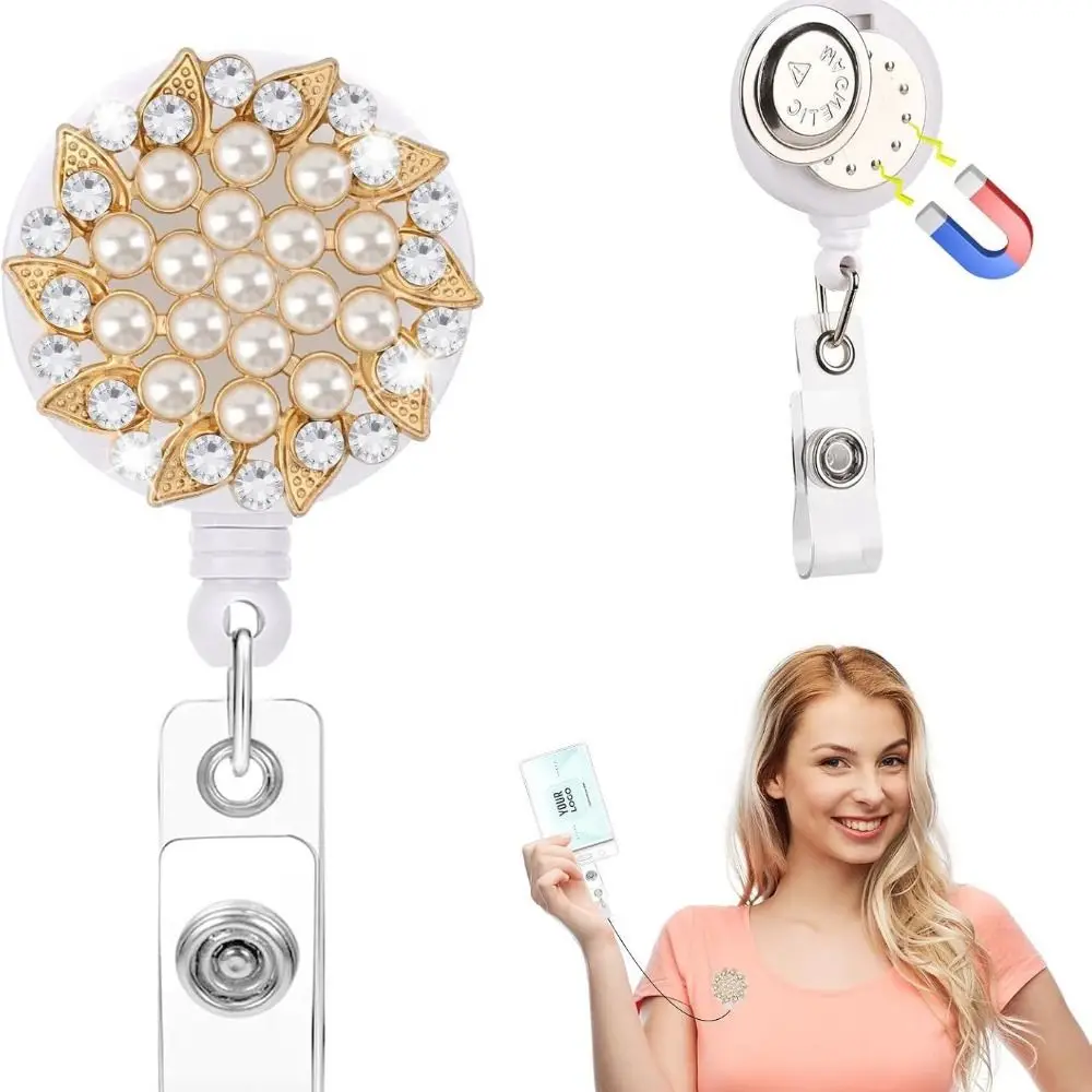 Exquisite Retractable Badge Holder Lightweight DIY Badge Reel Durable ID Badge Clip Gift