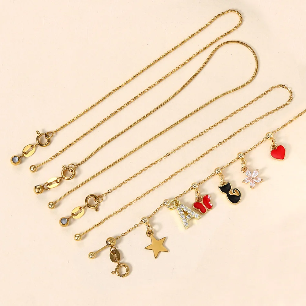 Stainless Steel Bracelet For Women Universal String Bead Thin Chain DIY Making Fashion Jewelry Accessories Wholesale Droshopping
