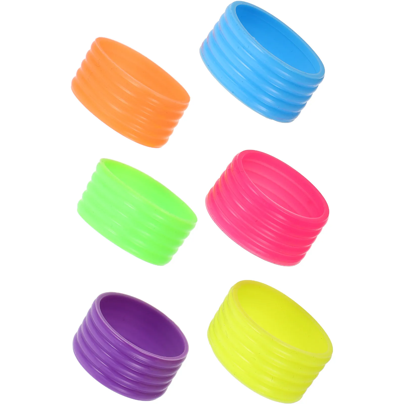 

6Pcs Silicone Tennis Racket Grip Rings Non-Skid Racket Bands Small Overgrip Protector Professional Tennis Racquet Grips Sweat