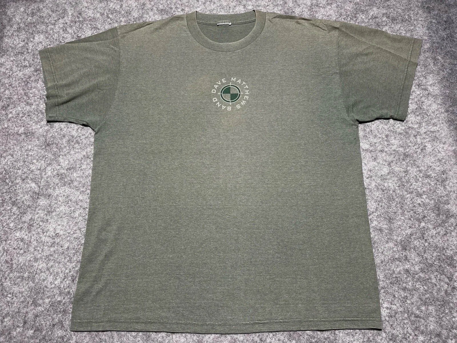 VINTAGE Dave Matthews Band Concert Faded Green 2001 DMB Shirt XL no tag