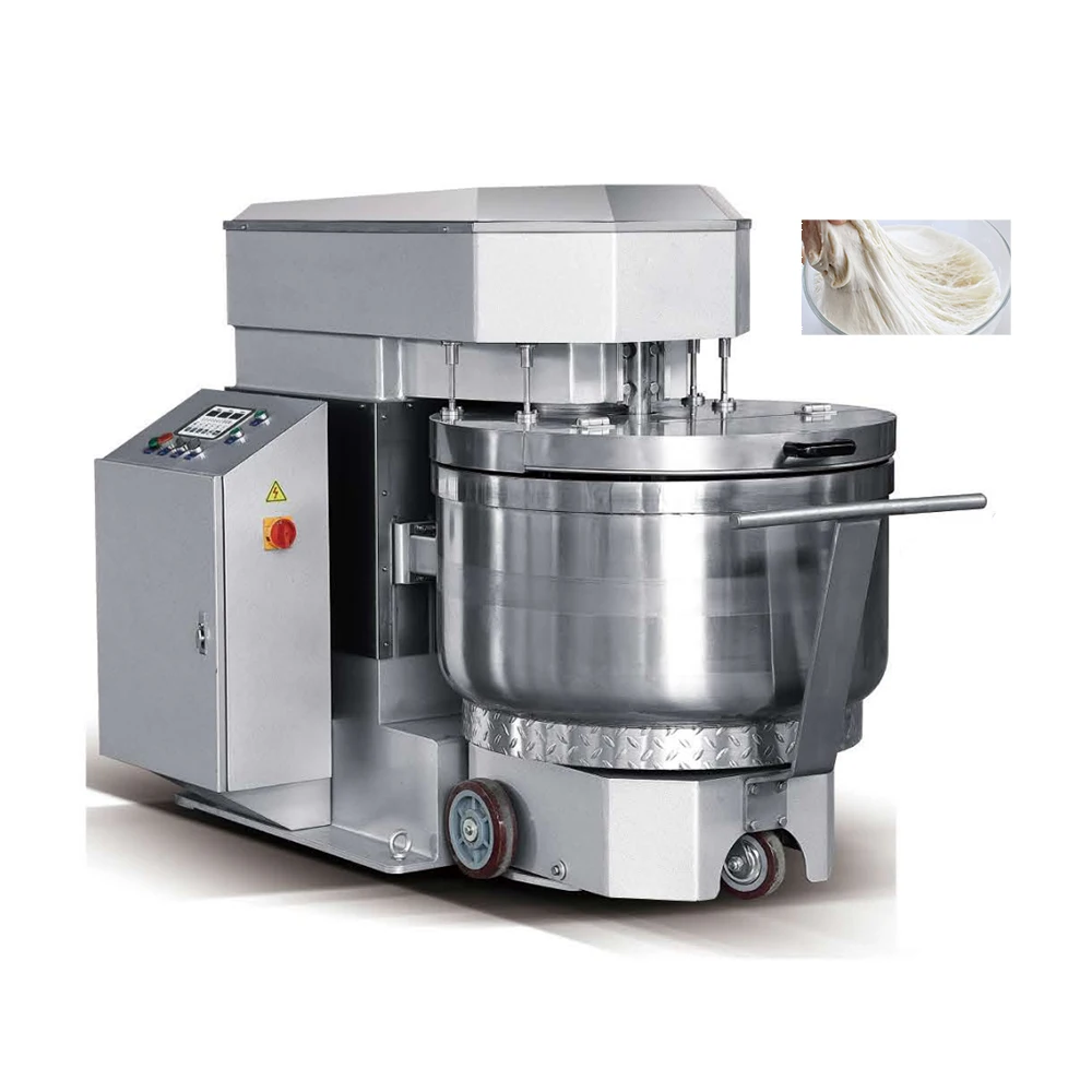 Large‑Capacity High Power Dough Kneader, Mixer With Detachable Bowl & Moving Wheels for Food Plant
