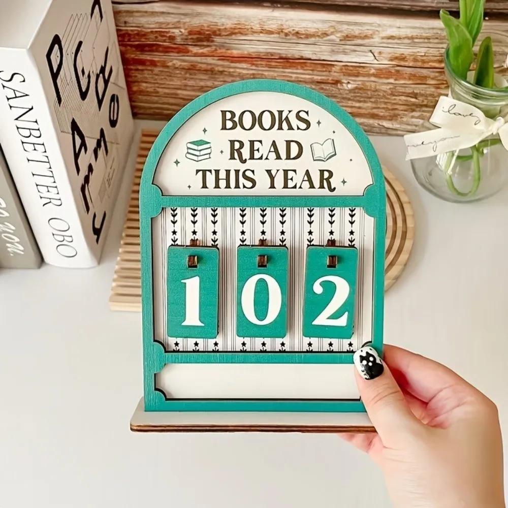 Handmade Reading Challenge Tracker Read This Year Eco-Friendly Books Read Tracker Personalized Reading Tracker Hanging Signage