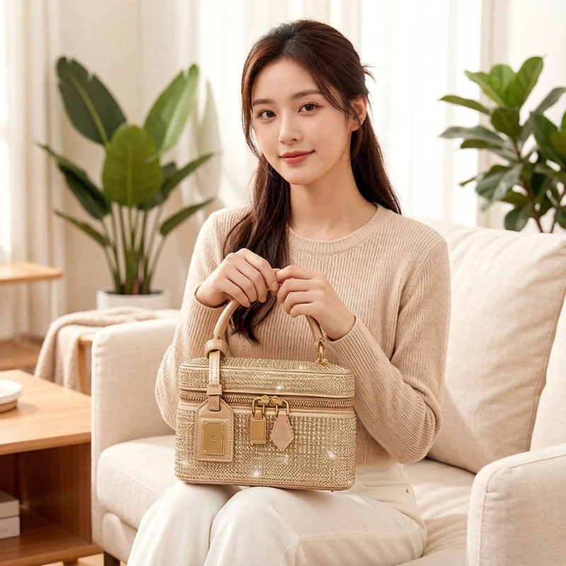 

Trendy Diaper Bag High-End Minimalist Casual Purse Unique Square Satchel For Women Leather Ladies Shoulder Bag For Leisure