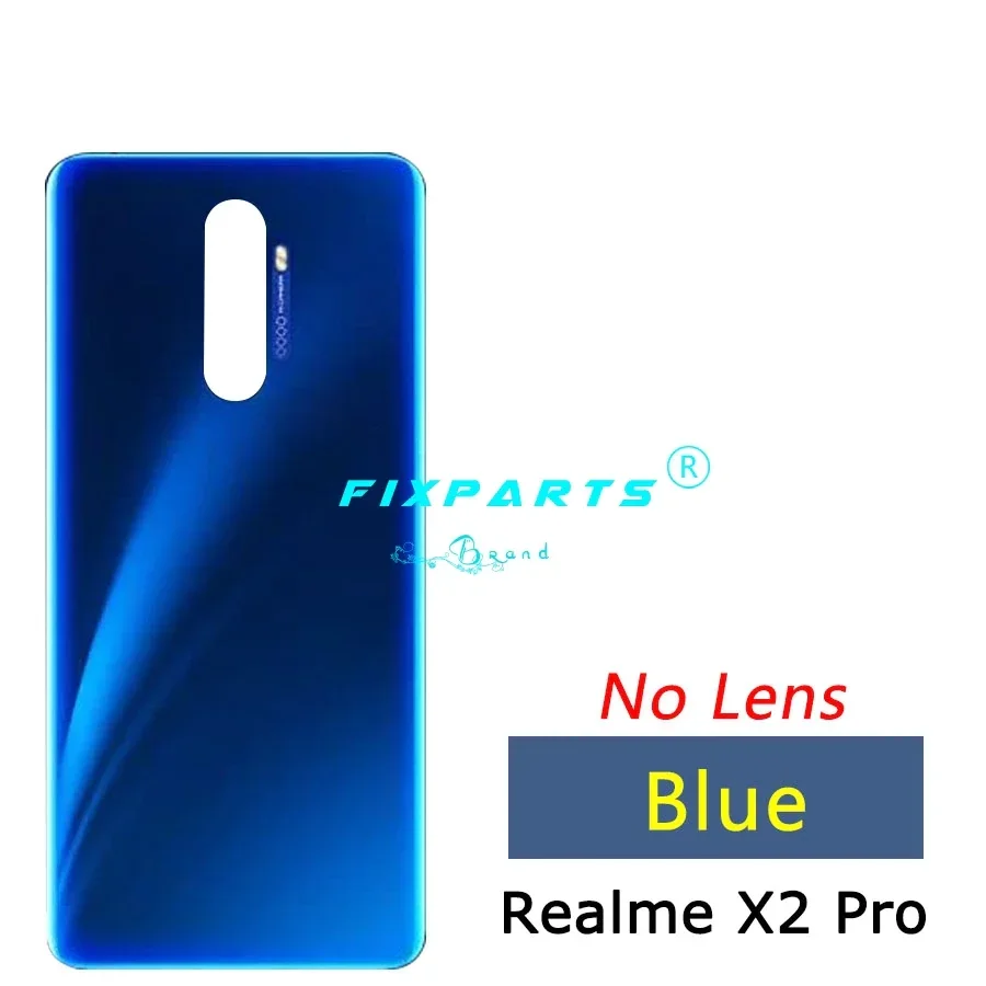 For OPPO Realme X2 Pro Back Battery Cover Rear Housing Door Glass Case Camera Lens For Realme X2 Pro Battery Cover With Adhesive