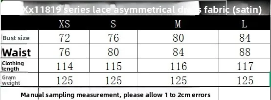 Koronkowa asymetryczna bluzka z satynowym wykończeniem, cienkie ramiączka, damska moda transgraniczna, włókno poliestrowe.