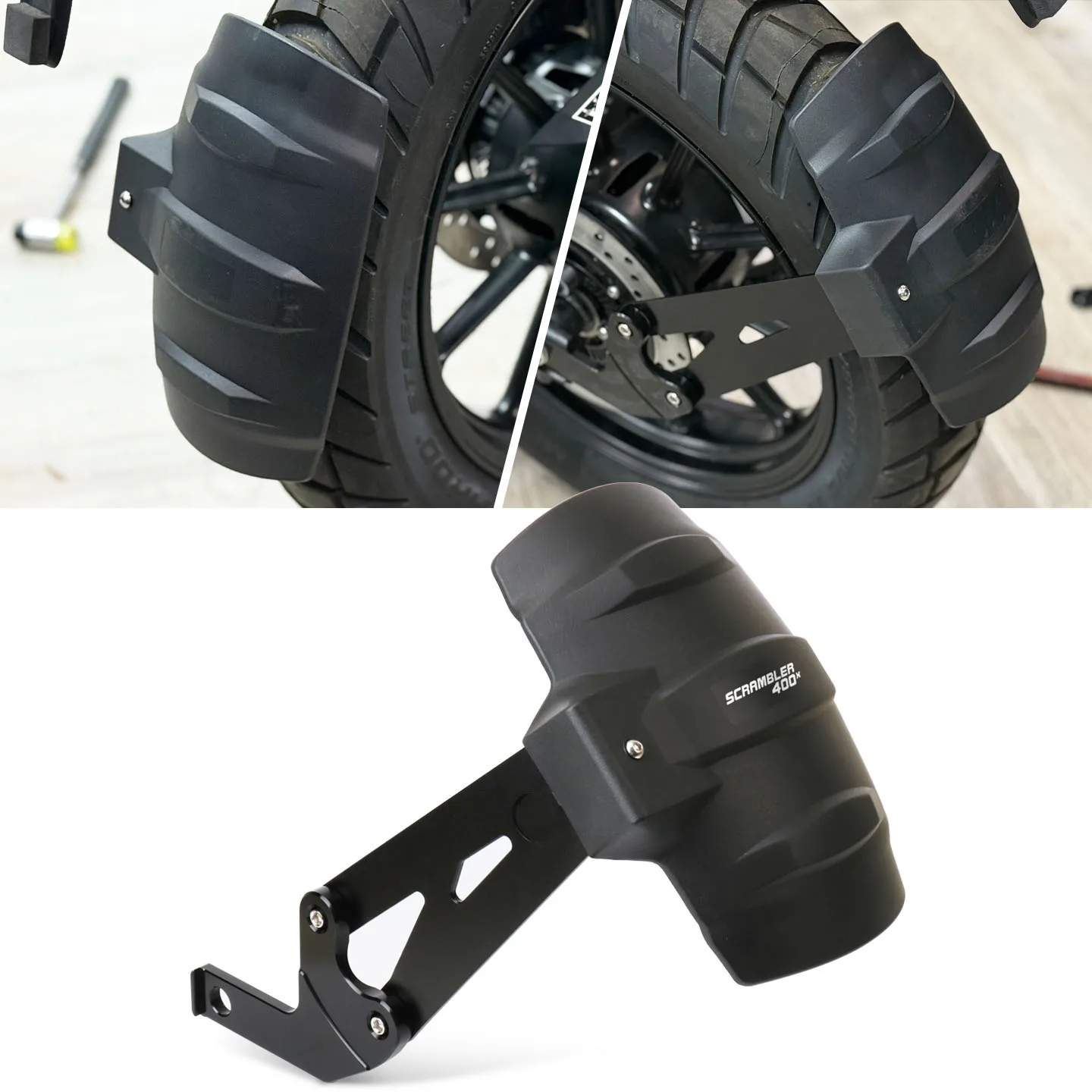 

Motorcycle Rear Fender Mudguard Wheel Hugger Splash Guard Cover Protector For Speed 400 Scrambler 400X 2024-2025