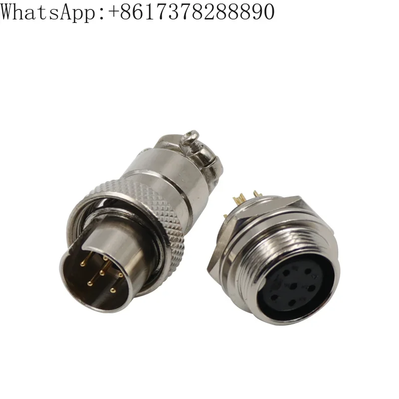 3pcs  Heavy Aviation Plug & Socket 16MF-2-3-4-5-6-7 Core 8 Core Custom Reverse GX16 Single Cut Socket