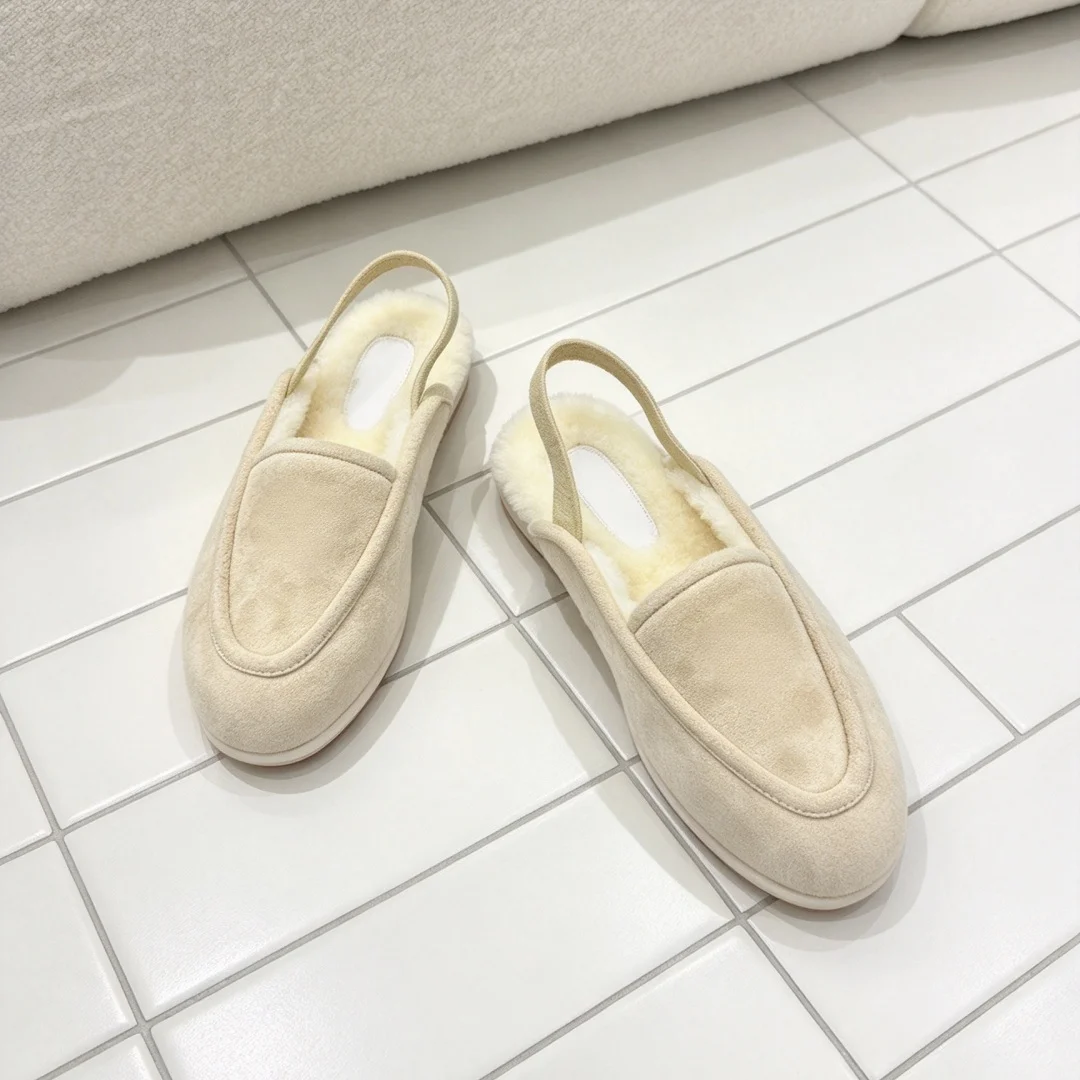 Luxury Brand Women's Casual Flat Shoes Mary Janes Handcrafted Slip-ons Loafers—versatile Minimalist Upper Suede-finish Cowhide