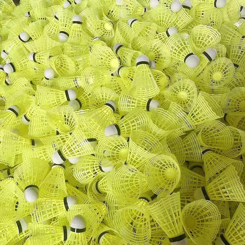 Gelbe, strapazierfähige Badminton-Federbälle aus Nylon, 3/6/12 Stück, für Kinder, Erwachsene, zum Training zu Hause, für Anfänger und zum Üben von Badminton. – Detail 11