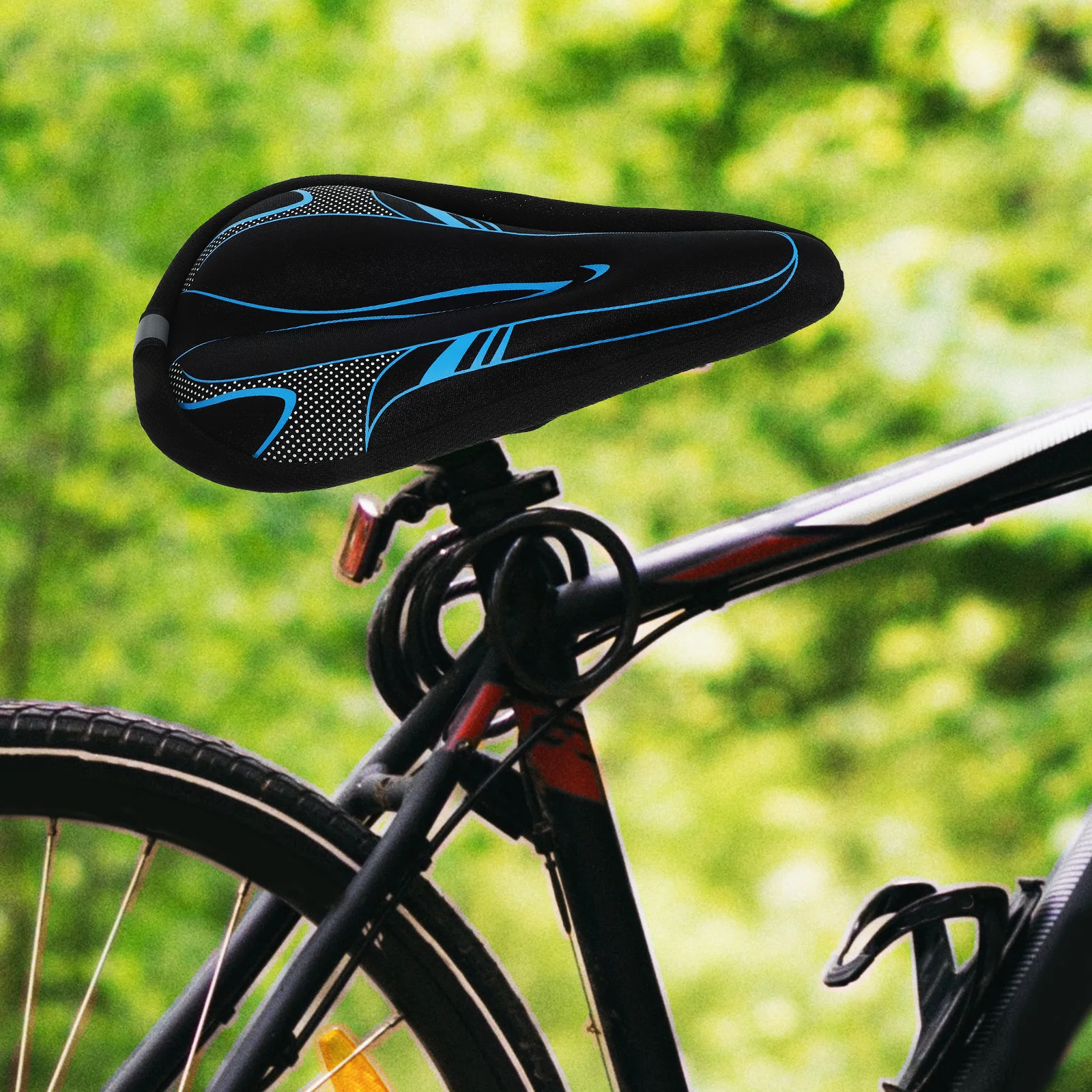 

Bicycle Seats Pad Blue Gel Soft Cushion Comfortable Bike Saddle Cover Breathable Sponge Seat Mountain Road Racing Bikes Durable