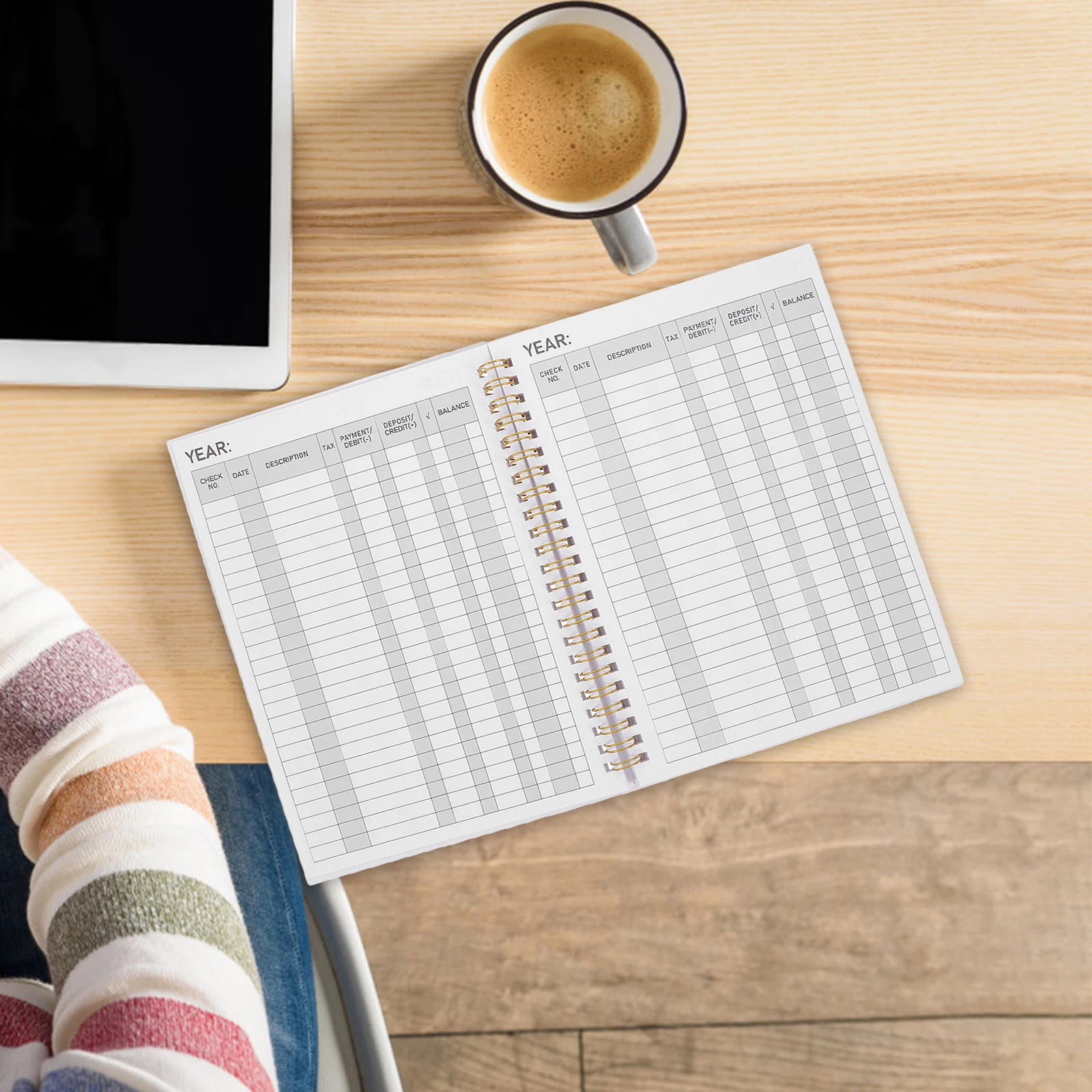 Chèque enregistreuse livre Balance Ledger organisateur financier Portable comptabilité cahier dépenses Tracker outil de budgétisation