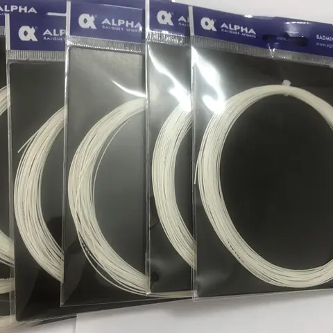 Alpha-배드민턴 스트링 BS61 고 반동 0.61mm 얇은 배드민턴 라켓 스트링 30 파운드 10M, 2 개