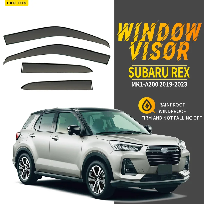 

For SUBARU Rex MK1-A200 2019+ Plastic Window Visor Vent Shades Sun Rain Deflector Guard For SUBARU Rex MK1-A200 2019+