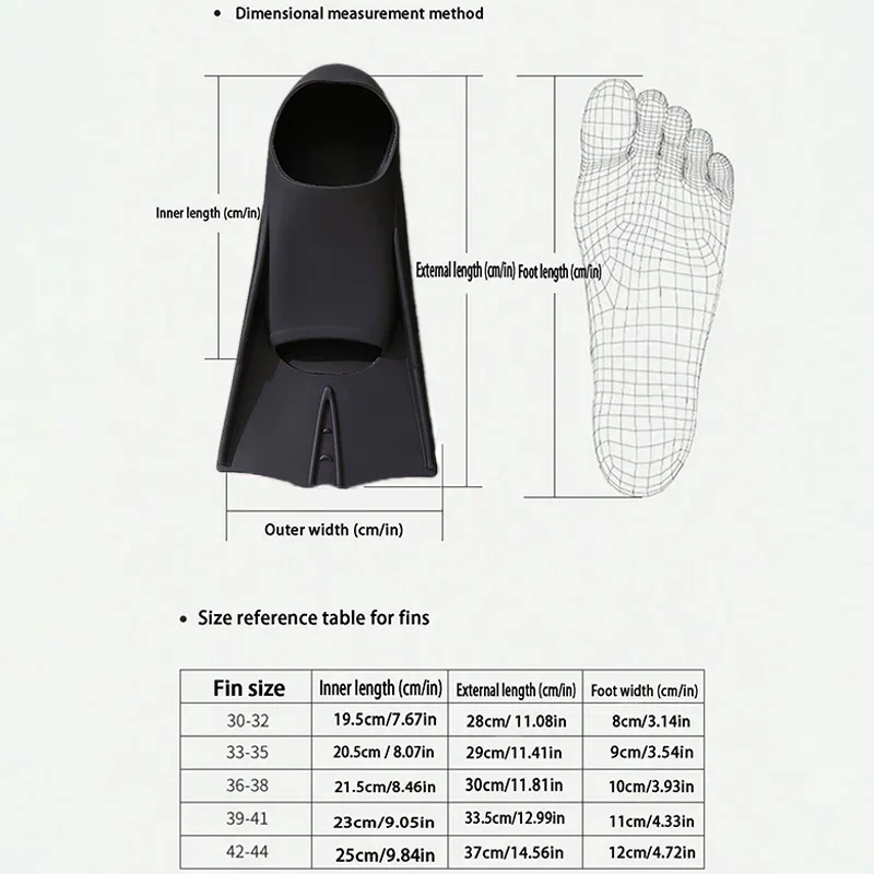 السباحة التدريب زعانف سيليكون المهنية الغوص زعانف قصيرة الرجال النساء غص السباحة زعانف الاطفال الزعانف المعدات مجموعة