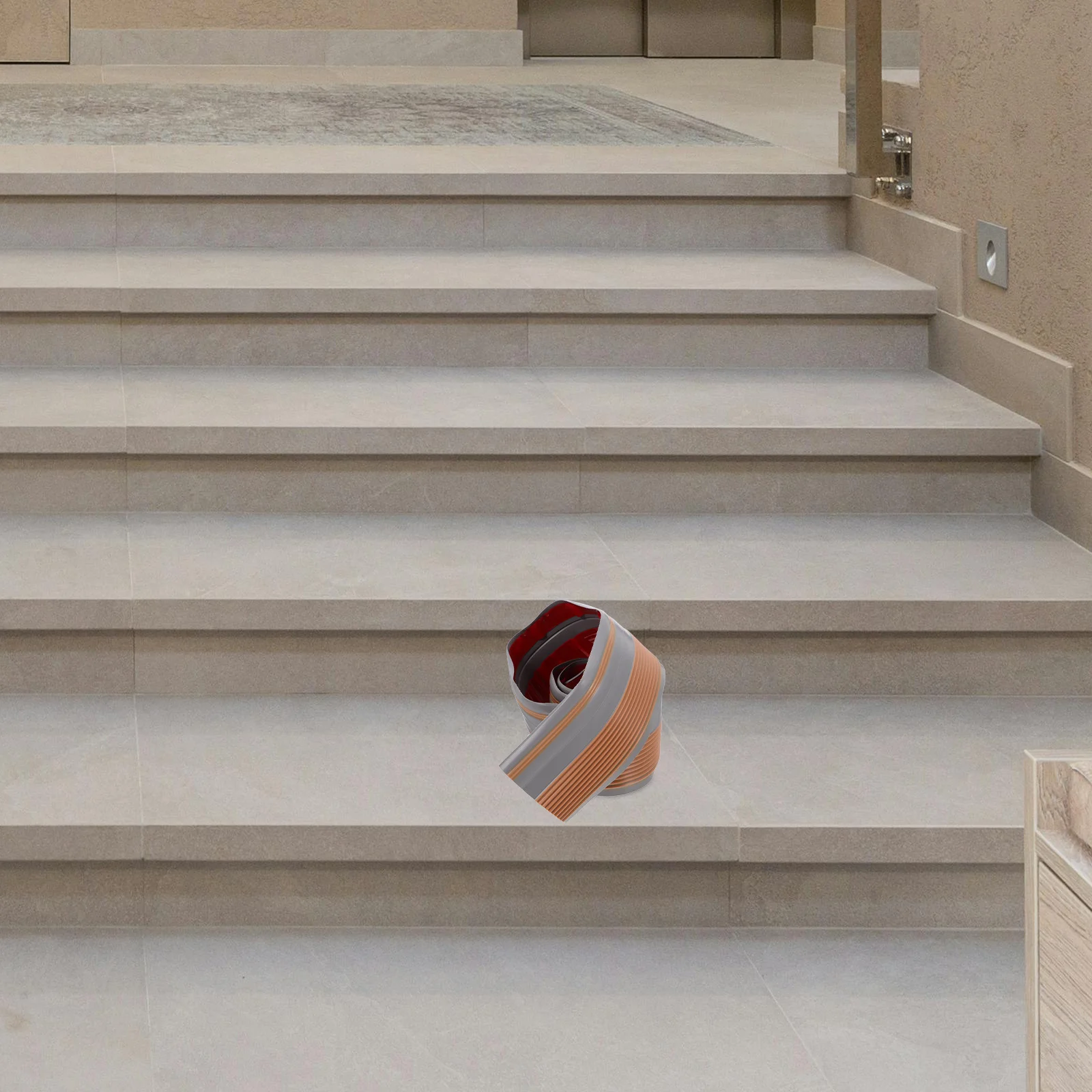 Защитная окантовка для носа лестницы, противоскользящая отделка лестницы из ПВХ, безопасная окантовка в помещении и на открытом воздухе, нескользящая текстурированная поверхность, быстрая установка, яркая