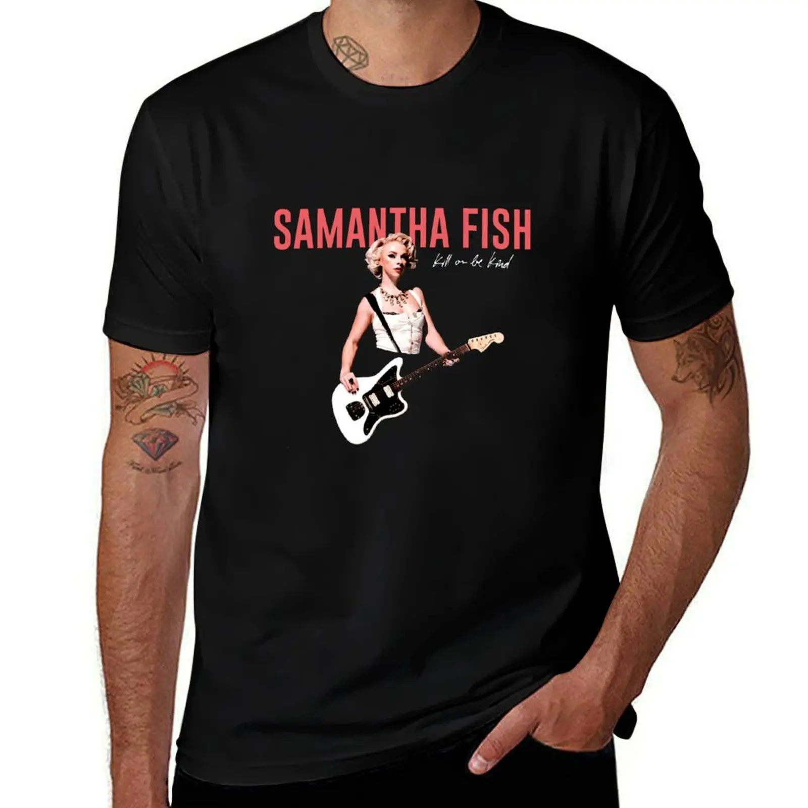 

Футболка Samantha Fish с рисунком, футболка с рисунком, большие размеры, роскошная одежда, дизайнерская футболка для мужчин