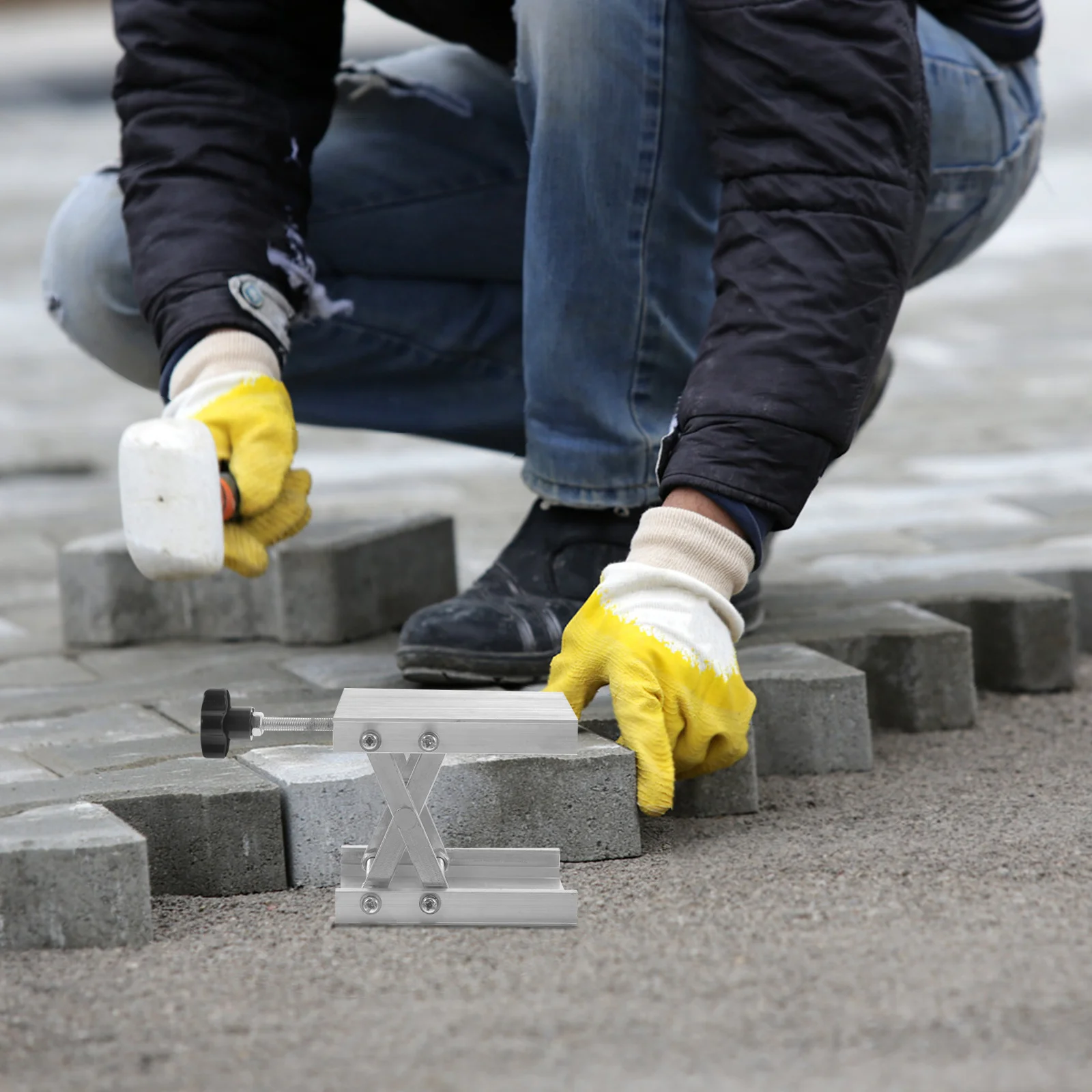 

Precision Adjustable Laboratory Lifting Platform Stand Aluminum Alloy Jack Lift Table Support for Wall Floor Leveling
