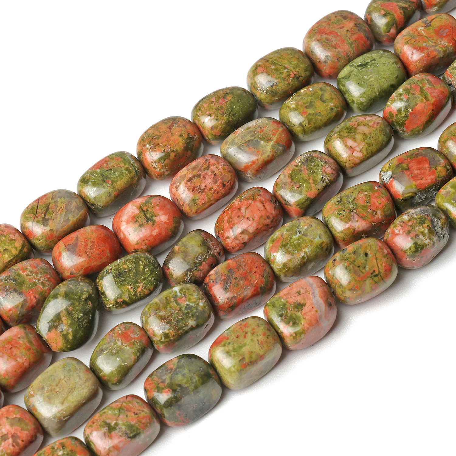 Wholesale Natural Unakite Gems Stone Beads 8x12mm Charms Cube Shape Beads For Jewelry Making Diy Bracelet Findings