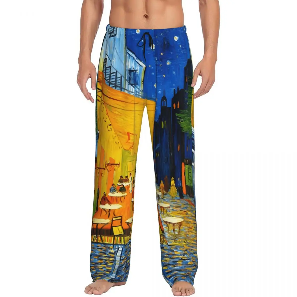 

Мужские пижамные штаны с карманами с принтом Винсента Ван Гога в стиле импрессионизма