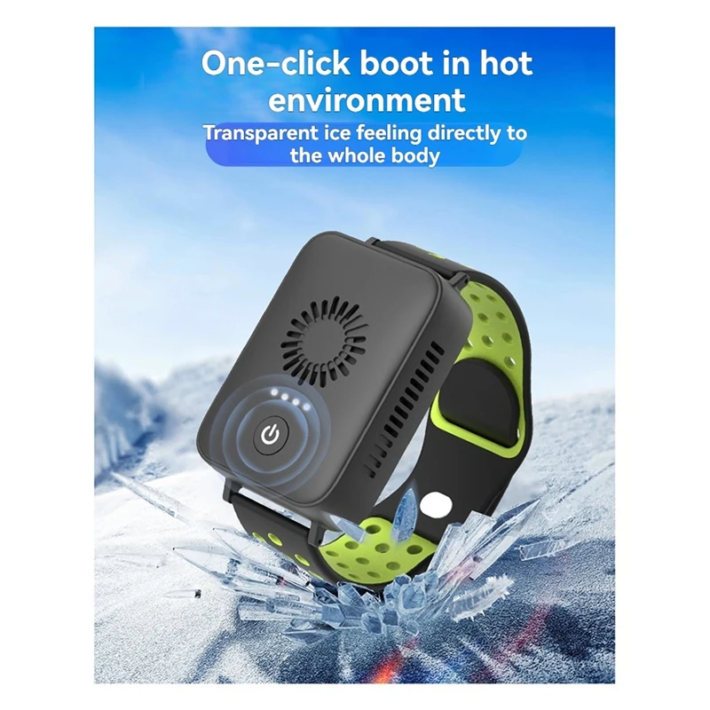 F-3C ساعة صغيرة مروحة التدفئة التبريد تكييف الهواء سوار أشباه الموصلات التبريد التدفئة USB المحمولة ساعة مروحة