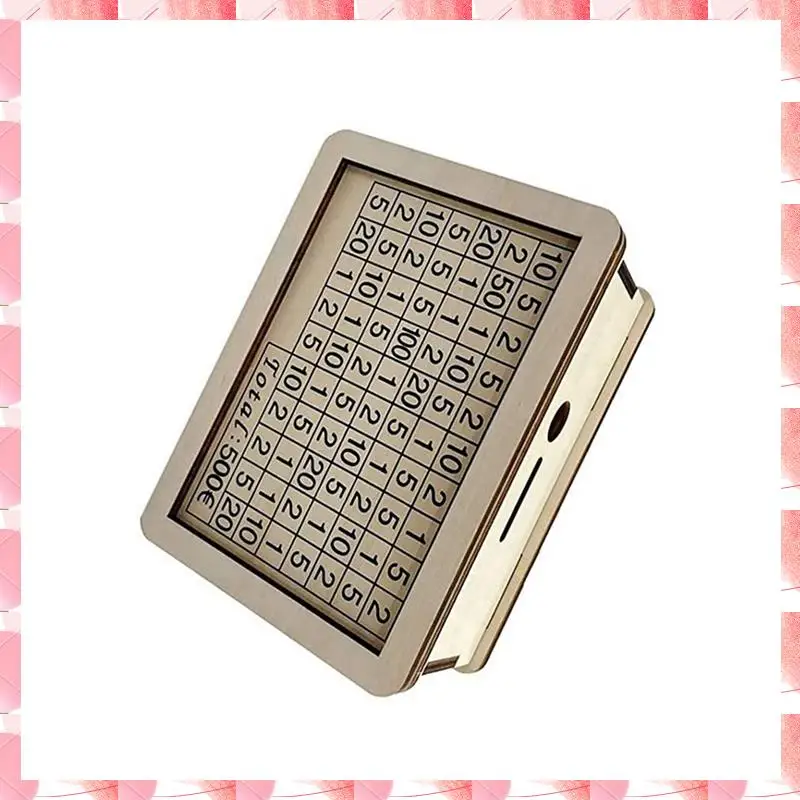 JAJA Counting Coin Bank Craft مع صندوق نقود خشبي مفتوح مع صندوق تخزين أموال عداد للأطفال والأولاد والبنات #3