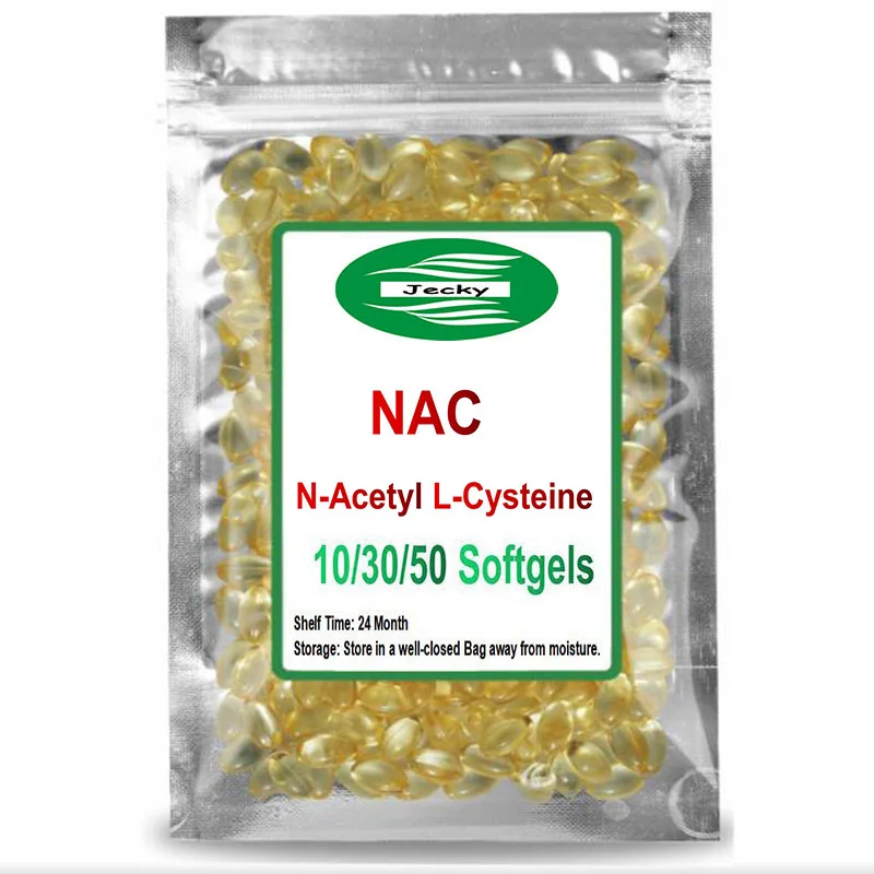 كبسولة مسحوق NAC N-Acetyl L-Cysteine وكبسولة Softgel ، 30 force