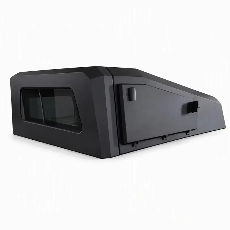 Aluminum Slant Back Truck Cap Pickup Hardtop Camper Shell with Roll up Waterproof Design for F150 Overland Work Trucks