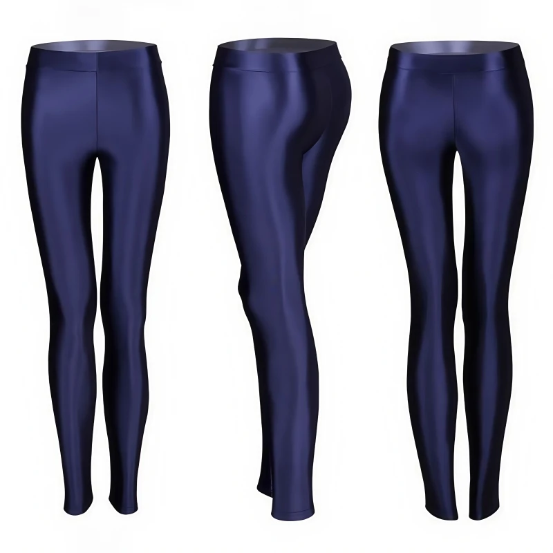 

Large Size Compression Skinny Pencil Pants Women Sexy Oil Shiny Pole Dance Clubwear Tight Smooth Leotard Sports Yoga Leggings