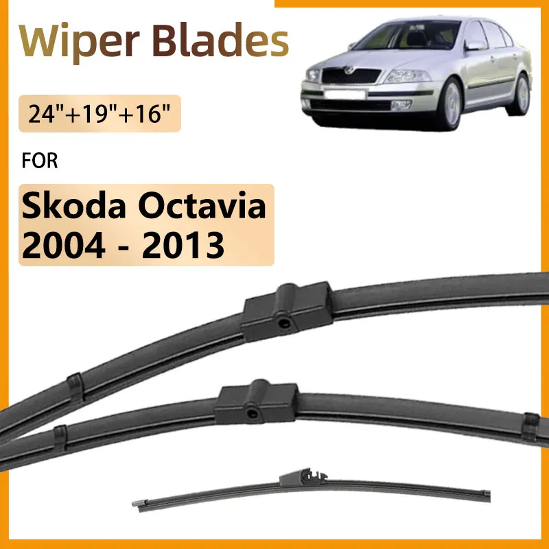 

Автомобиль для Skoda Octavia 2 MK2 1Z A5 2004-2013, аксессуары, щетки переднего и заднего дворника, щетки для чистки лобового стекла
